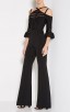 Herve Leger Vivica Black Bandage Wide Leg Jumpsuit