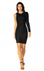 Herve Leger A Long Sleeve Black Bandage Dress