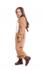 Christmas Elk Homewear Kids Coral Velvet Jumpsuit Costume