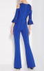 Herve Leger Vivica Royal Blue Bandage Wide Leg Jumpsuit