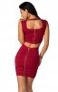 Herve Leger Bandage Dresses Two Piece Red Club Party Dress