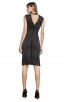 Herve Leger Lisett Metallic Tipping Bandage Dress