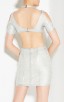 Herve Leger Desiree Foil Crochet Jacquard Dress