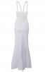 Herve Leger Bandage Dress Long Gown V Neck White