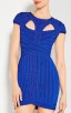 Herve Leger Cambnee Scallop Detail Beaded Dress