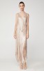 Herve Leger Izabel Metallic Fringe Dress