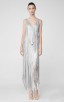 Herve Leger Izabel Metallic Fringe Dress