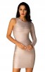 Herve Leger A Long Sleeve Metallic Bandage Dress