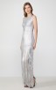 Herve Leger Foil Fringe Dress