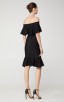 Herve Leger Eyelet Stripe Pleated Dress 