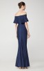 Herve Leger Eyelet Stripe Pleated Gown