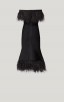 Herve Leger Ostrich Feather-Trimmed Bandage Dress