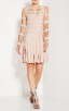 Herve Leger Brielle Chiffon Detail Dress 