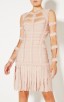 Herve Leger Brielle Chiffon Detail Dress 