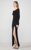 Herve Leger Off-The-Shoulder Long Sleeve Gown