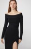 Herve Leger Off-The-Shoulder Long Sleeve Gown