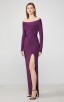 Herve Leger Off-The-Shoulder Long Sleeve Gown