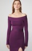 Herve Leger Off-The-Shoulder Long Sleeve Gown