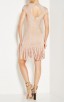 Herve Leger Bare Combo Haylee Eyelet Fringe Dress