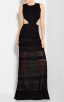 Herve Leger Black Alondra Pointelle Bandage Gown