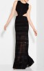 Herve Leger Black Alondra Pointelle Bandage Gown