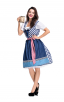 Womens Dress Traditional Dirndl Blouse Apron Outfit