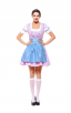 Womens Short Multicolor Dress Oktoberfest Fraulein Costume