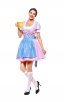 Womens Short Multicolor Dress Oktoberfest Fraulein Costume