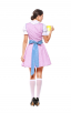 Womens Short Multicolor Dress Oktoberfest Fraulein Costume