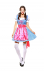 Womens Short Multicolor Dress Oktoberfest Fraulein Costume