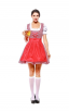 Womens Short Multicolor Dress Oktoberfest Fraulein Costume