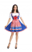 Oktoberfest Dirndl Dress Plaid Cosplay Costume 