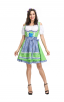 Oktoberfest Dirndl Dress Plaid Cosplay Costume 