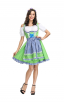 Oktoberfest Dirndl Dress Plaid Cosplay Costume 