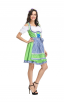 Oktoberfest Dirndl Dress Plaid Cosplay Costume 