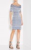 Herve Leger Lacey Plaited Lace Off-Shoulder Dress