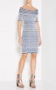 Herve Leger Lacey Plaited Lace Off-Shoulder Dress