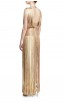 Herve Leger Bandage Dress Long Gown Tassels Foil Gold