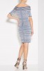 Herve Leger Lacey Plaited Lace Off-Shoulder Dress