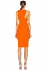 Orange O-Neck Sexy Mesh Patchwork Bandage Dress