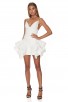 Strappy Sleeveless Asymmetric Ruffled Fishtail Dress