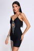 Black Cutout Bandage Mini Dress