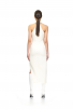 White Flower Embellished Bandage Midi Dress