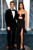 Elegant Black Cut-Out High Slit Gown
