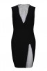 Sleeveless Diamond Black Bandage Dress