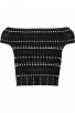 Herve Leger Bandage Dress Two Piece Off Shoulder Flared Black