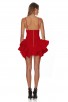 Strappy Sleeveless Asymmetric Ruffled Red Fishtail Dress