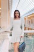 Women's Fashion Fluffy Long Sleeve Mermaid Hem Black Mini Evening Dress