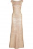 Herve Leger Gold Sophia Metallic Bandage Gown