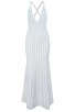 Herve Leger Metallic Eyelash Deep-V Gown